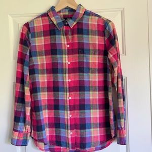 GAP Boyfriend Fit, Plaid, Button-down